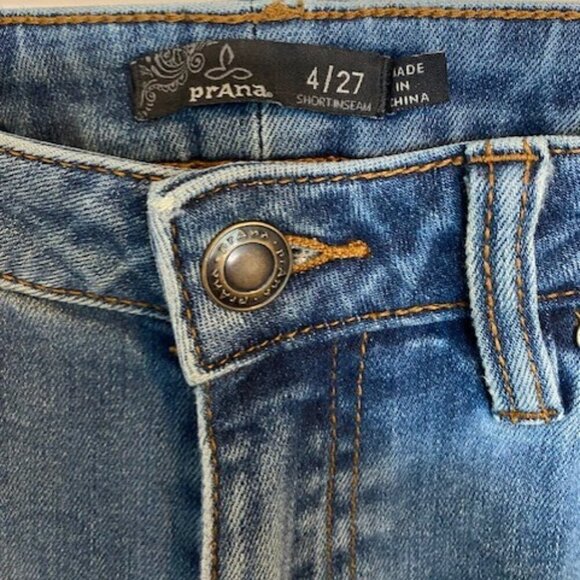 prAna Sienna Stretch Denim True Blue Skinny Jeans Size 4/27 - Picture 6 of 10